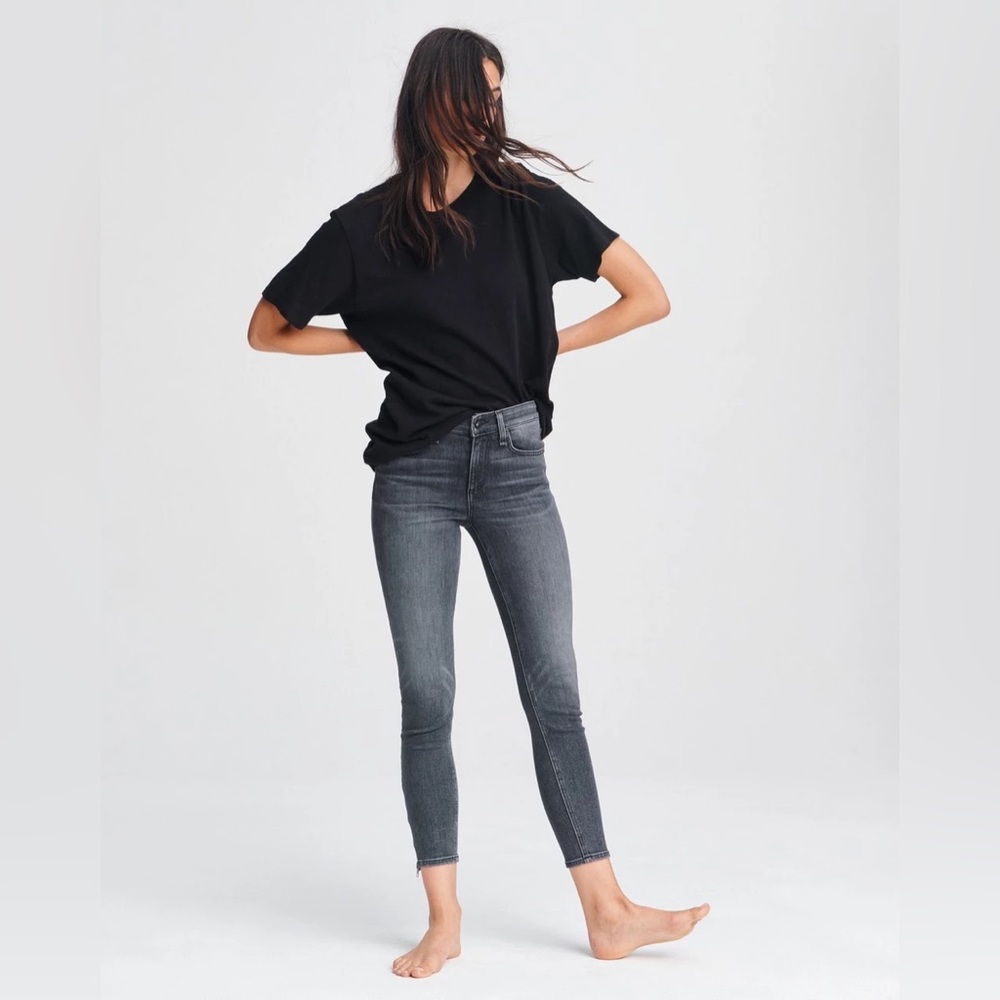 Rag and bone cate mid rise ankle skinny jeans with zippers size 29
